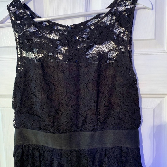 Black Lacy Cocktail / Party Dress - Picture 3 of 4